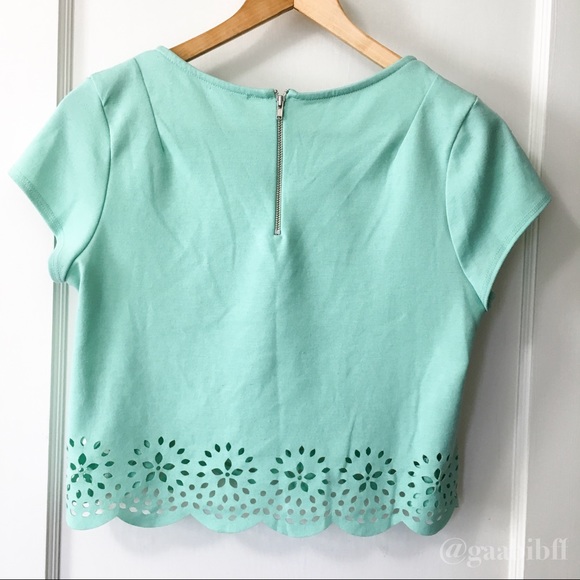 UO Pins & Needles Eyelet Laser Cut Crop Top - Picture 7 of 8